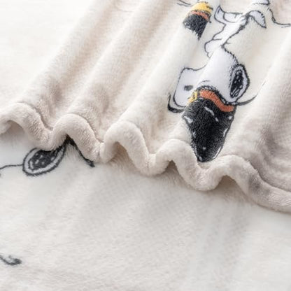Berkshire Blanket Peanuts® VelvetLoft® Cute Character Snoopy Plush Throw Blanket,Lakeside Plaid Harvest Snoopy and Woodstock Grey,Throw 55 in x 70 in (Official Peanuts® Product) - color: Lakeside Plaid Harvest Snoopy and Woodstock Grey, size: Throw (55 in
