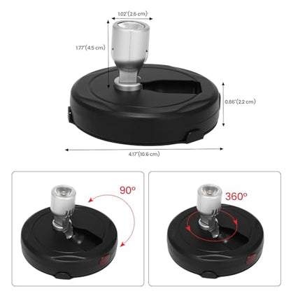 LED Spotlight Battery Operated, Accent Light for Indoor Plant Tree - color: Black+Silver
