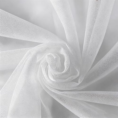 4-Opening Mosquito Net Bed Canopy with 66ft LED Lights, White - color: White+lights