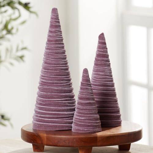 Your Heart's Content Mulberry Velvet Trees Set of 3 (Mulberry) - color: Mulberry