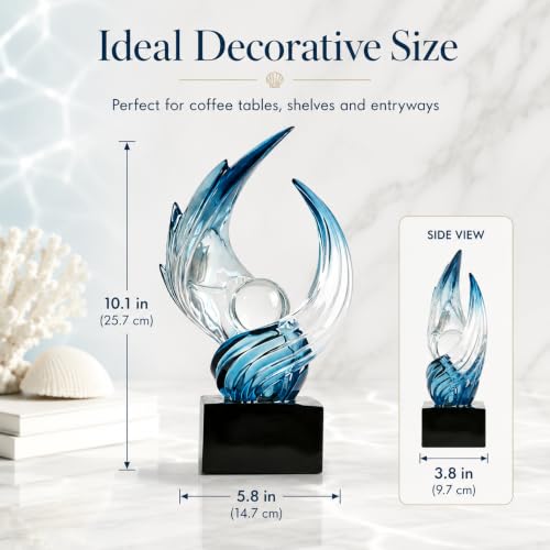 AWNR Modern Sculptures Living Room Shelf Decor Home Décor Accents - color: Blue-c