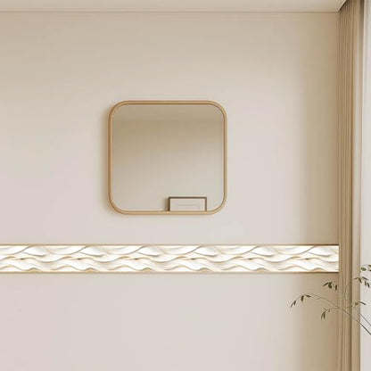 IVN Wallpaper Border Peel and Stick Wall Ivory Gold Waves 4x196 Inch - color: Ivory Gold Waves