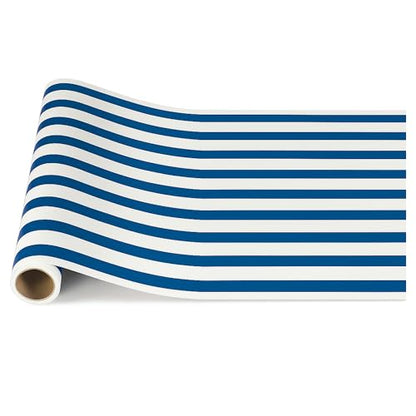 AmazingSpark Striped Table Runner Roll,Navy Blue,25' Long X 16" Wide - color: Navy Blue, size: 25' Long X 16" Wide