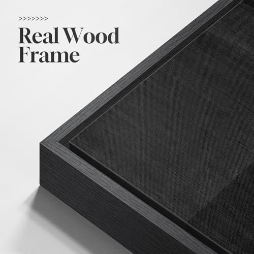 Large Framed Black Beige Neutral Abstract Wall Art, 1 Piece Vertical 30x60 - color: Black & Beige B, size: 60"L x 30"W