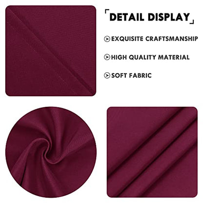 JIUZHEN Burgundy Valance Curtains for Window 1 Panel, 42 x 18 Inches - color: Burgundy, size: 42"W x 18"L (Pack of 1)