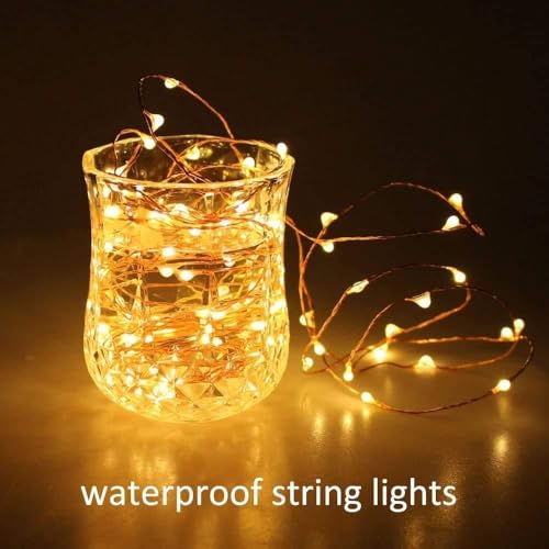 132 Feet 400 LEDs Copper Wire String Lights with Switch, Christmas Lights Indoor Decoration for Party Wedding Bedroom, Fairy Lights Plug in with Remote, 8 Scene Modes, Dimmable Warm White - size: 132 Feet
