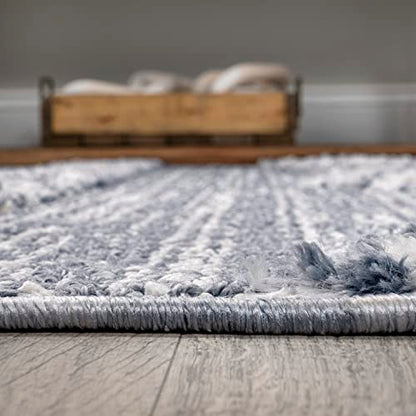JONATHAN Y Trellis High-Low Gray/Cream Runner Rug 2X8 ft, Sofie Moroccan for Living Room, Bedroom, Kitchen, Office, Easy-Cleaning, High Traffic, Pet-Friendly, Non-Shedding SNT102A-28 - size: 2'2" x 8' (Runner)