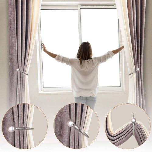 COCIVIVRE 4 Pack Curtain Holdbacks Wall Mounted Curtain Tiebacks Hooks - color: Gold, size: 4 Pack