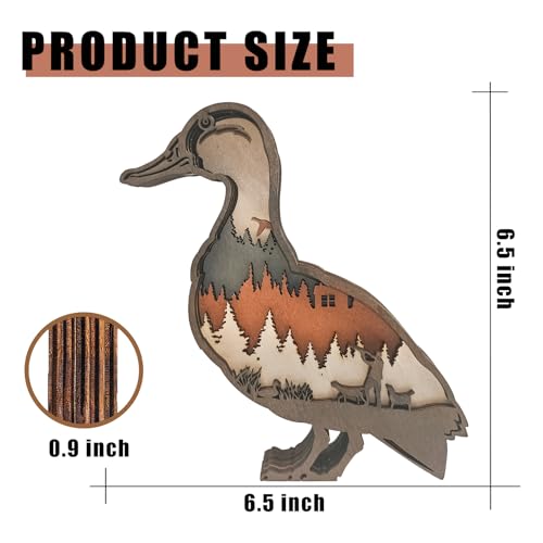Laozai Cabin Decor Wooden Duck Wall Art - color: Duck