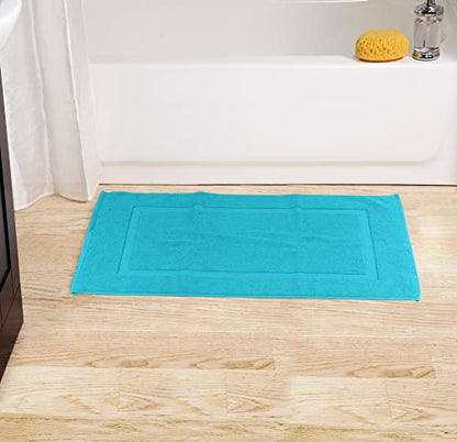 Utopia Towels Cotton Bath Mat, 21x34 in, 2 Pack, Turquoise - color: Turquoise, size: 2 Bath Mats