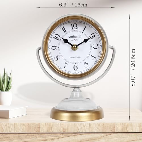 Vintage Metal Desk Clock,Retro Table Clock