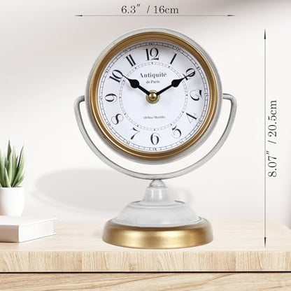 Vintage Metal Desk Clock,Retro Table Clock