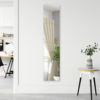 TRAHOME Home Gym Mirror Tiles for Wall, 14"x12"x4PCS Full Length Mirror - size: 14"x12" (4 PCS)