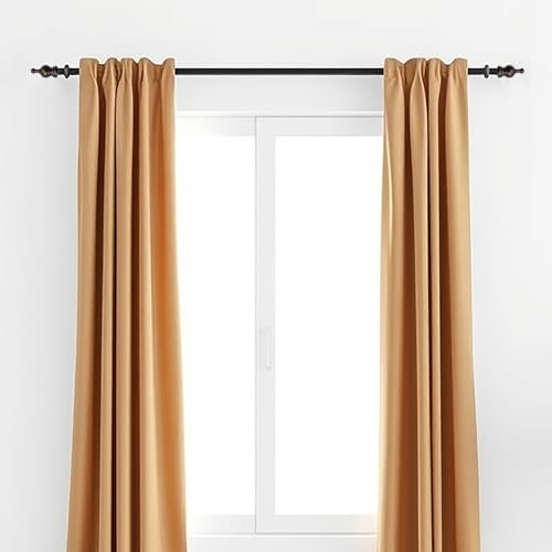 T Tulead 1.38-Inch Wood Curtain Rod Finials 2Pcs - style: Brown, 1.38", 2PCS