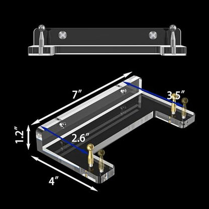 Wall-Mount Acrylic Display Shelf for Plates, Acrylic Plate Stand with Adjustable Display Angle, Ideal Hanger for 6-16 Inch Plates, Picture Frames, Bowl, Certificate, Artwork, Silver Pegs - 1 Pack - color: Silver Pegs