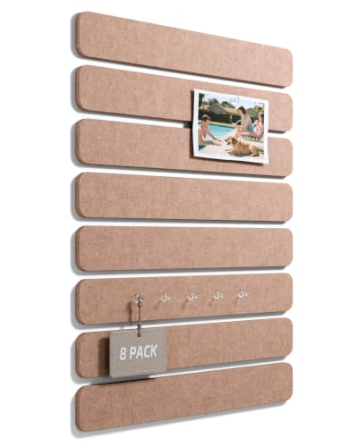 Fluxynara 13" x 2" Felt Wall Panels, Boho Dune - color: Boho Dune, size: 8-pack