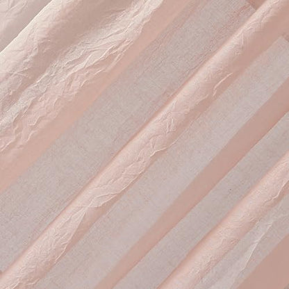No. 918 Tayla Crushed Texture Semi-Sheer Rod Pocket Curtain Panel, 50" x 63", Blush Pink - color: Blush Pink, size: 50"W x 63"L (Pack of 1)