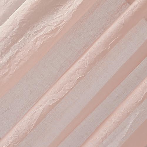 No. 918 Tayla Crushed Texture Semi-Sheer Rod Pocket Curtain Panel, 50" x 84", Blush Pink - color: Blush Pink, size: 50"W x 84"L (Pack of 1)