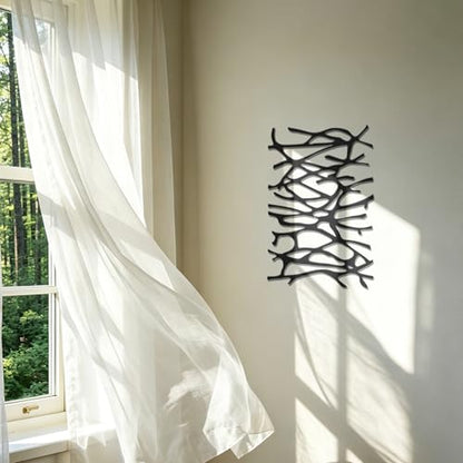 Slickss Abstract Tree Wall Art Black Metal Wall Decor