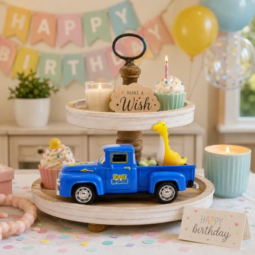 Dinosaur Birthday Pickup Truck - Dino Birthday Party Decorations - color: Blue-dinosaur