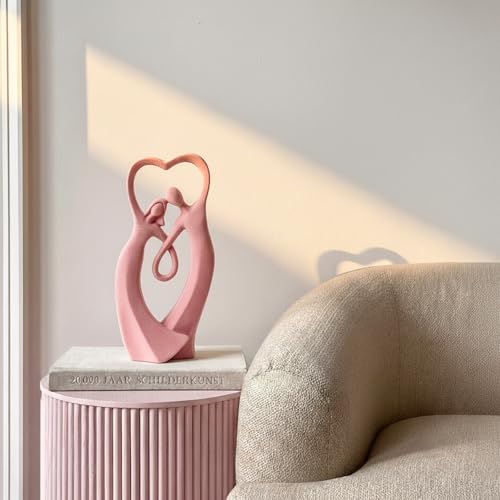 Couple Statue with Soft Flocked Finish, Pink - color: Couple01-pink