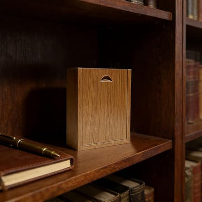 Mini Walnut Wood Gift Box Magnetic Sliding Lid Small Keepsake Case - color: Walnut (3.19")