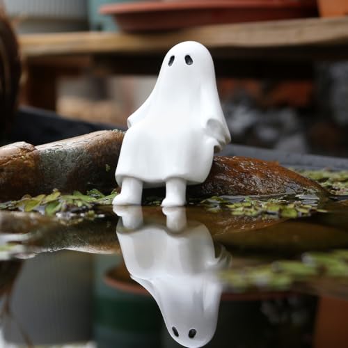 Halloween Ghost Figurine in Sitting Posture Resin Ghost Statue 1 Pcs - color: Styl 7