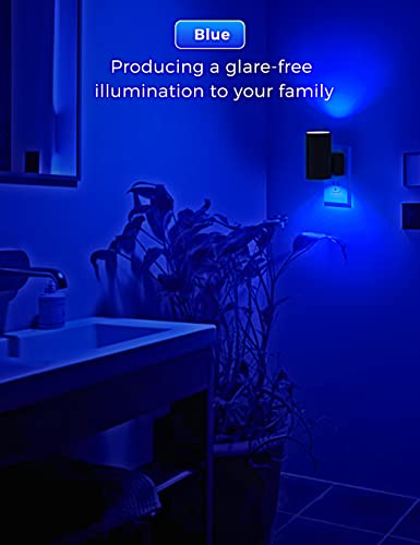 L LOHAS LED Calm Blue Night Light, Night Lights Plug into Wall, Dimmable - color: Blue, size: 2 Pack