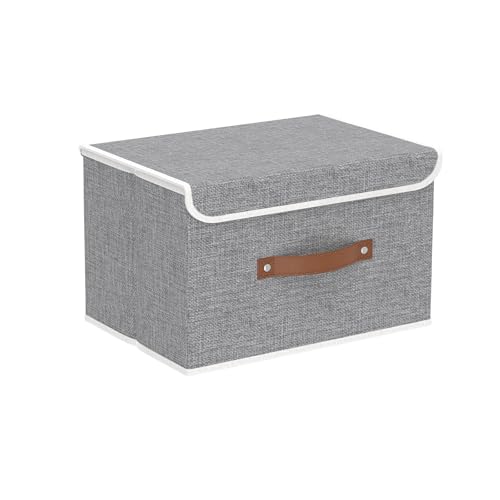 Yawinhe Collapsible Storage Boxes,Grey,10.2x7.9x6.7in,1-Pack - color: Grey, size: S/(1 Pack)