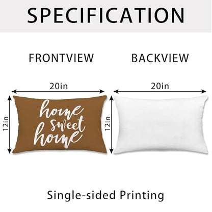 Hexagram Throw Pillow Covers 12x20, Brown Outdoor Pillow Covers Set of 4 - color: Coffee, size: 20" x 12" (Pack of 4)