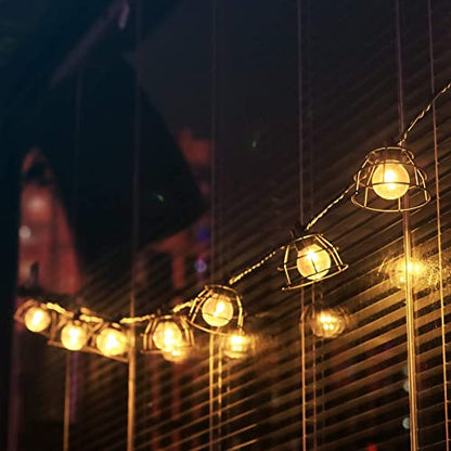 Vigdur Lantern String Lights, 10 G40 Bulbs Patio String Lights, 11FT
