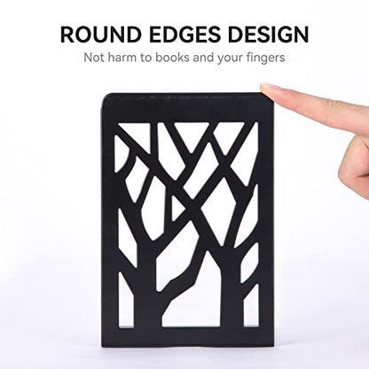 Book Ends, Bookends, Bookends for Shelves, Bookend, Book Ends for Heavy Books, Black Metal Book Shelf Holder Home Decorative, Book Stoppers for Shelves 2 Pair - size: Black-2 Pair