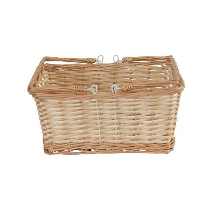 Household Essentials Woven Market Basket, Handwoven Willow Weave, Stylish Handles with Durable Metal Anchors, Classic and Versatile, Attractive, Spacious, Lightweight, Natural - color: Natural