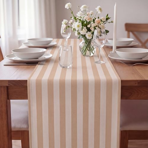 AmazingSpark Striped Table Runner Roll,Kraft,25' Long X 16" Wide - color: Kraft, size: 25' Long X 16" Wide