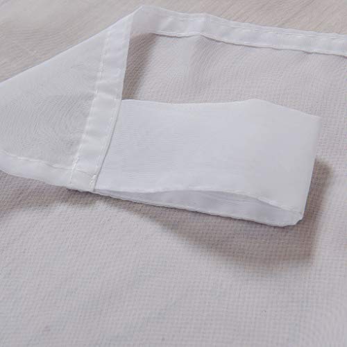1 Panel Tab Top Sheer Drapery - Girls Room Sheer Voile Curtains - White 57(H) x 55(W) in - color: White, size: 55"W x 57"L (Pack of 1)