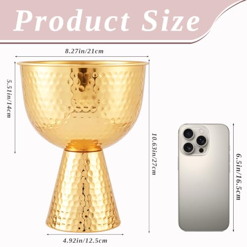 Gold Urn Vases for Centerpieces 2 Pcs, 10.6" Tall Large Metal Compote Bowl - color: French Gold, size: 10.6in-2Pcs