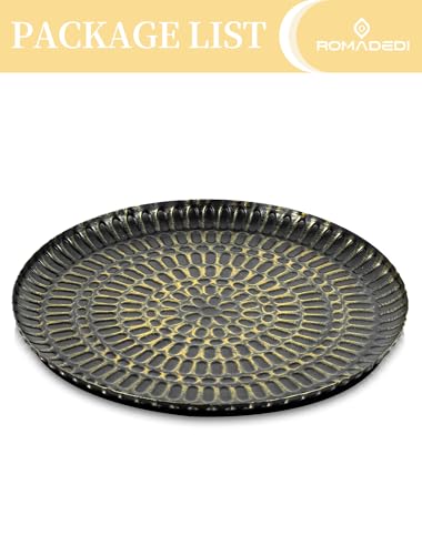 Romadedi Round Decorative Candle Tray, 11.8 Inch