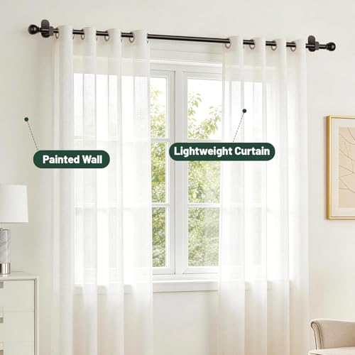 USFOOK Bronze Curtain Rods No Drilling 16 to 30 Inch, Adhesive Window Rod - color: Bronze, size: 16-30"