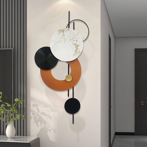 BECHAEO 3D Large Metal Wall Art Decor for Living Room 40" x 19"