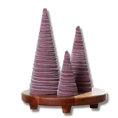 Your Heart's Content Mulberry Velvet Trees Set of 3 (Mulberry) - color: Mulberry