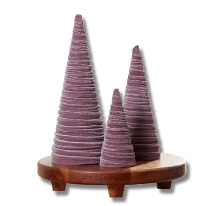 Your Heart's Content Mulberry Velvet Trees Set of 3 (Mulberry) - color: Mulberry