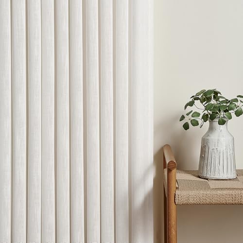 Natural 72 Inch Pinch Pleated Linen Semi Sheer Curtains 2 Panels W40xL72 - color: Natural, size: 40"W x 72"L (Pack of 2)