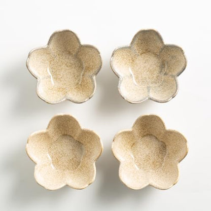 Floral Vanity Tray, Ceramic Jewelry Dish for Rings - color: camel
