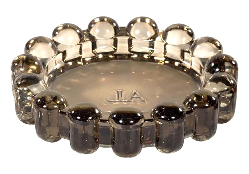 Alice Lane Home Collection Original Amber Glass Large Bubble Candle Dish - color: Amber, size: Large
