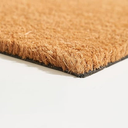 KANKUN Coco Coir Door Mat with Heavy Duty Backing, Welcome Doormat (17" x 30"), Doormat Entrance (Plain - 8Pack) - color: Plain - 8pack