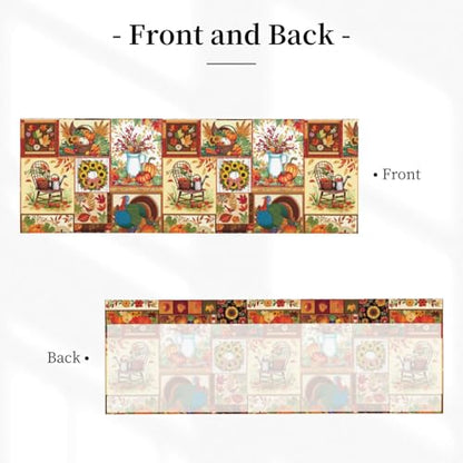 Thanksgiving Turkey Valances for Windows Rod Pocket Curtain Valance 1 Panel Short Curtains for Kitchen Bathroom Living Room Bedroom Window Treatments - color: Thanksgiving