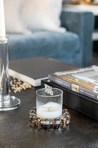 Alice Lane Home Collection Original Amber Glass Large Bubble Candle Dish - color: Amber, size: Large