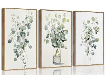 HOMTAI 3Pcs Botanical Canvas Wall Art 12x16Inch Unframed - color: Poster, size: 16L" x 12W"