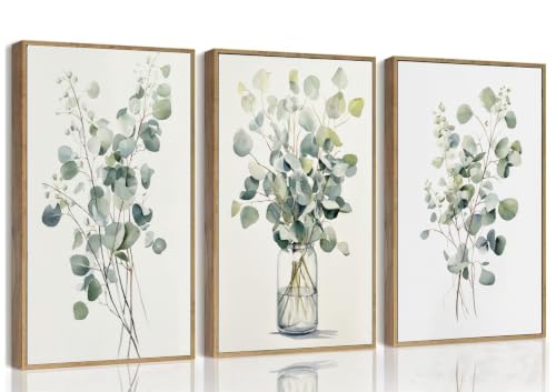 HOMTAI 3Pcs Botanical Canvas Wall Art 12x16Inch Unframed - color: Poster, size: 16L" x 12W"