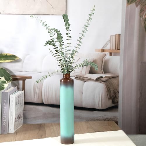 ANDALUCA Set of 3 Decorative Turquoise Bronze Vases